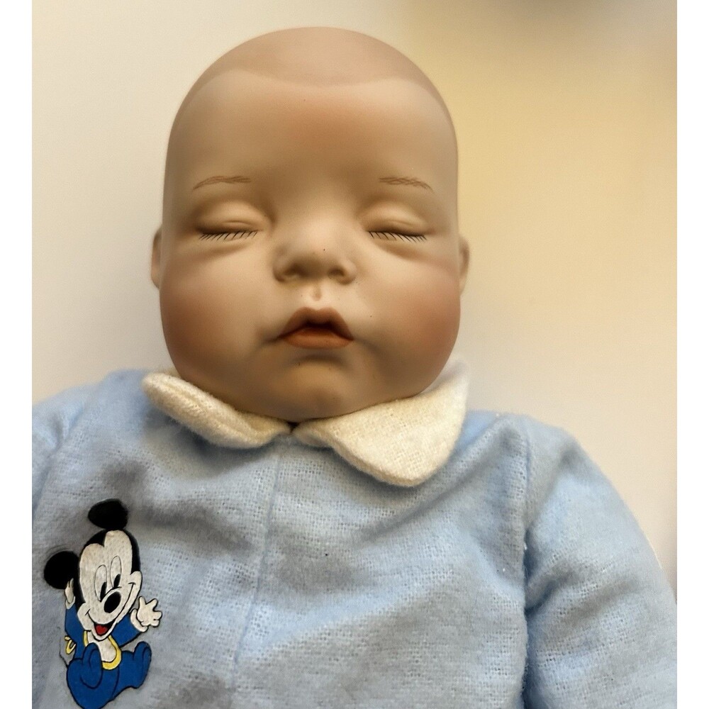 Ashton Drake Galleries Baby Mickey Mouse Porcelain Doll Disney Babies Dreamland - Picture 14 of 15
